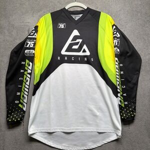 Answer Racing Motocross Jersey XS‎ Black Neon Yellow Long Sleeve MX Off Road
